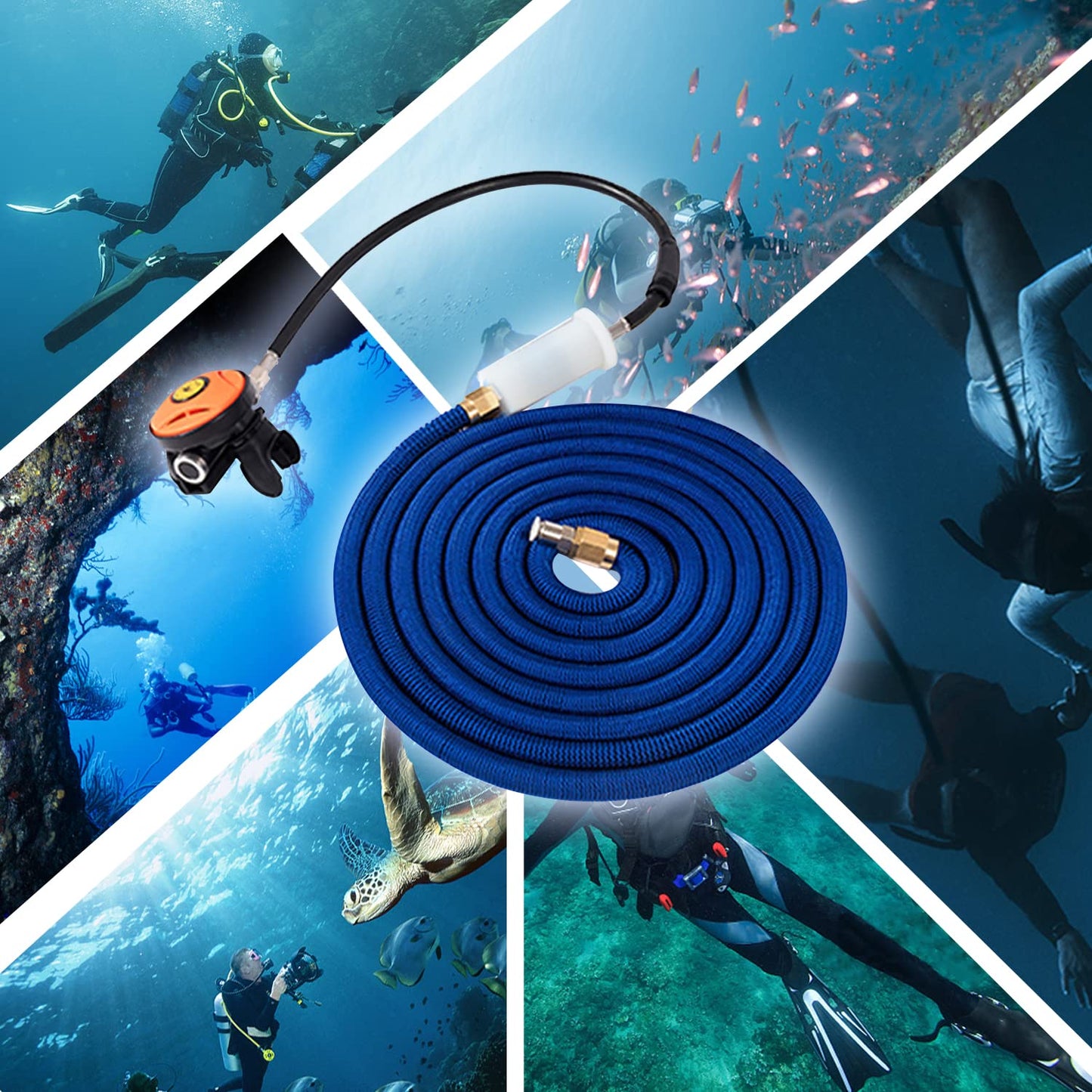 AQUAROBO Dive Systems Accessory 510/519/619/719/819/919 Submarine Diving Durable Longtime Use Second Stage Regulator Diving Hose Diving Equipment Telescopic Tube Swimming Oxygen Breathing Tube