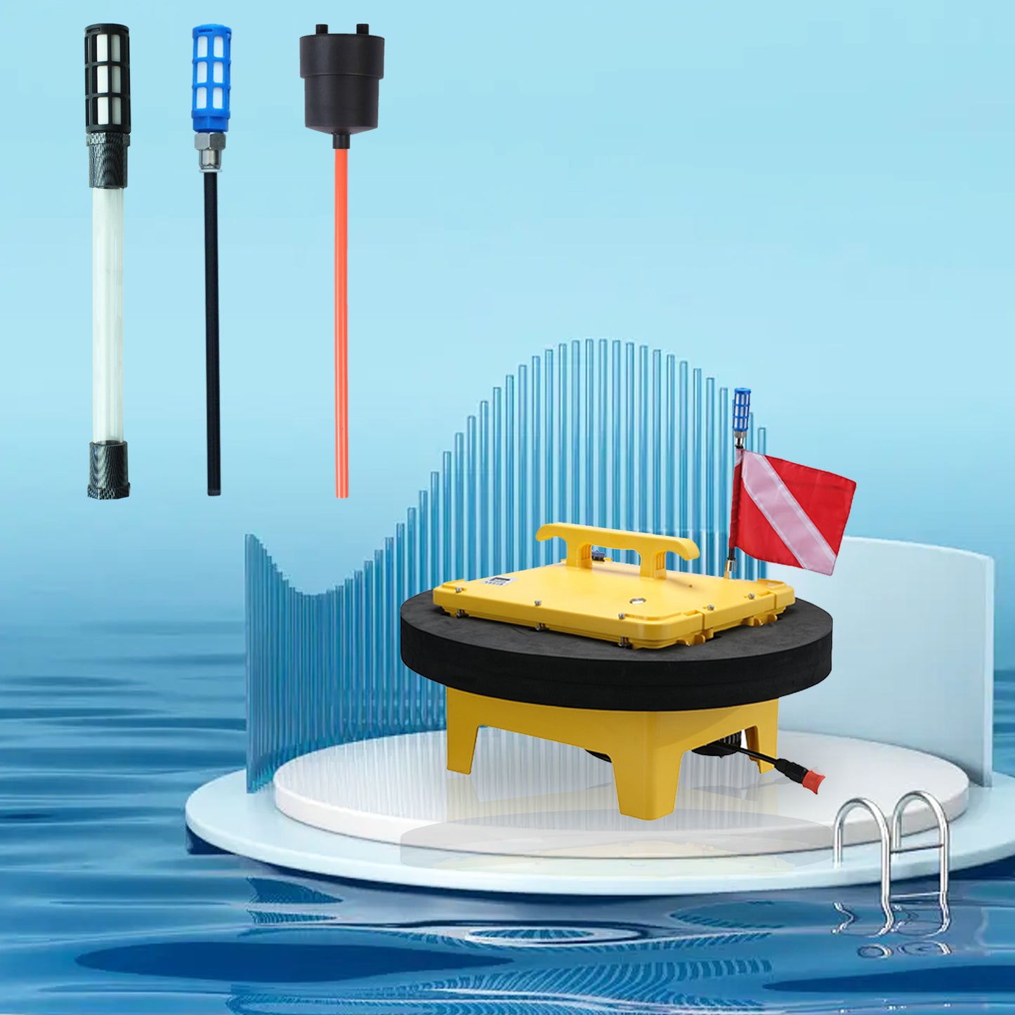 Aquarobo Dive Systems Accessory Diving Equipment Rebreather Diving Silenced Intake Pipe , Secondary Respirator Equipment