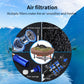 AQUAROBO 519 Scuba Diving Ventilator,Diving Ventilator, Portable Rechargeable Scuba Diving Tank, Waterproof Air Compressor with 49 ft Hose & Diving Breathing Regulator Octopus Hookah with Mouthpiece（3~6Hours）